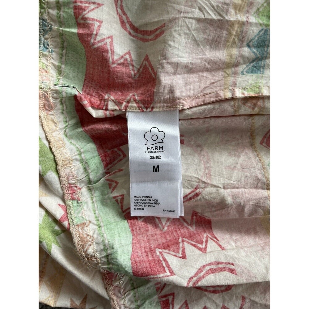 Anthropologie Farm Rio Maxi Dress Boho Vacay Pineapple Halter Preppy Sz M NWT - Picture 12 of 14